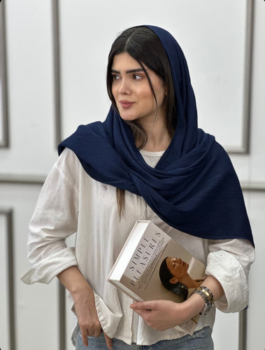 شال پلیسه نخی منگوله دار
